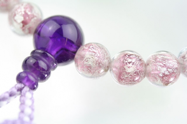女性用ベネチアンロザリ（未来）白金アメジスト　紫水晶仕立